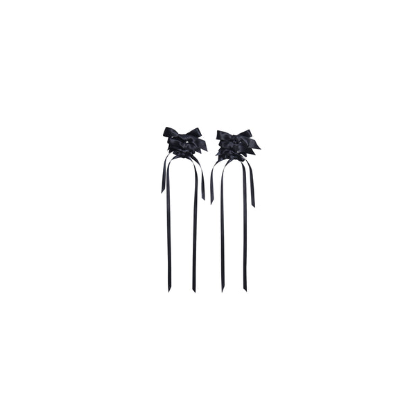 Simone Rocha - Women's Rosette Bow Earrings - (Black)