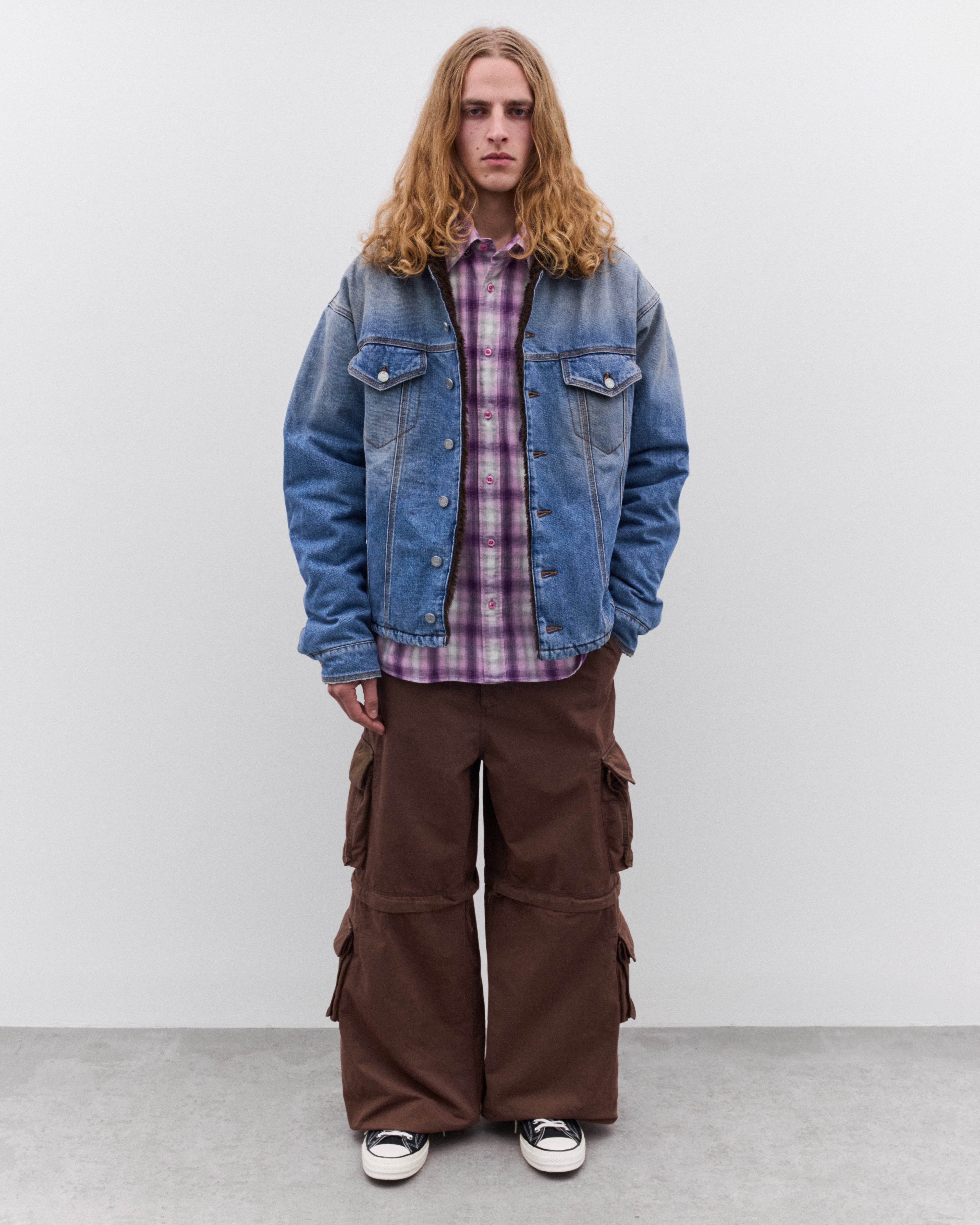 ERL: Men's Zip Off Cargo Pants (Brown) | DSMNY E-SHOP