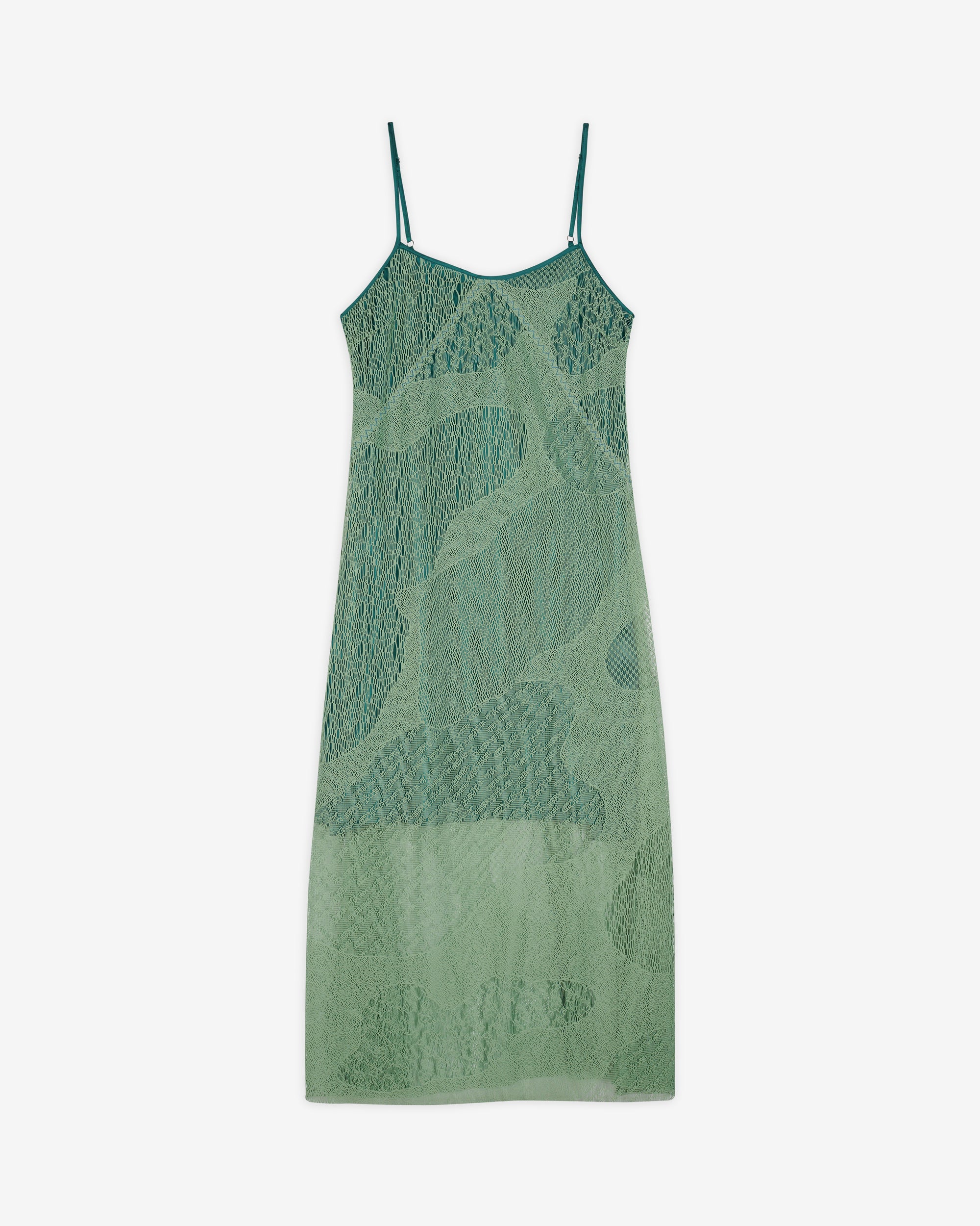 Brain Dead - Women's Engineered Cloud Mesh Slip Dress - (Green) view 1, Click to Zoom in