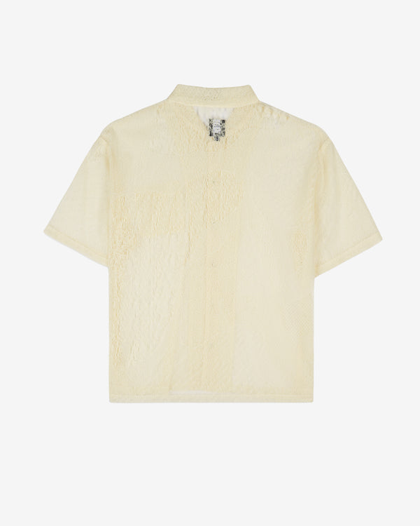 Brain Dead - Men's Engineered Mesh Short Sleeve Shirt - (Natural)