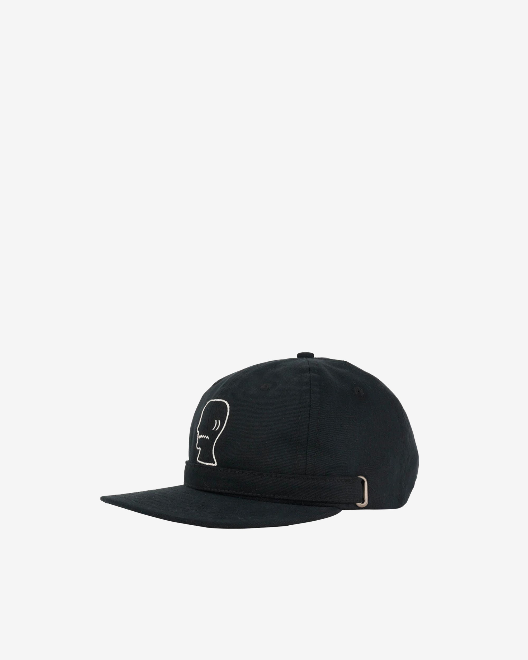 Brain Dead - Men's Extended Strap 6 Panel Logohead Hat - (Black) view 2, Click to Zoom in