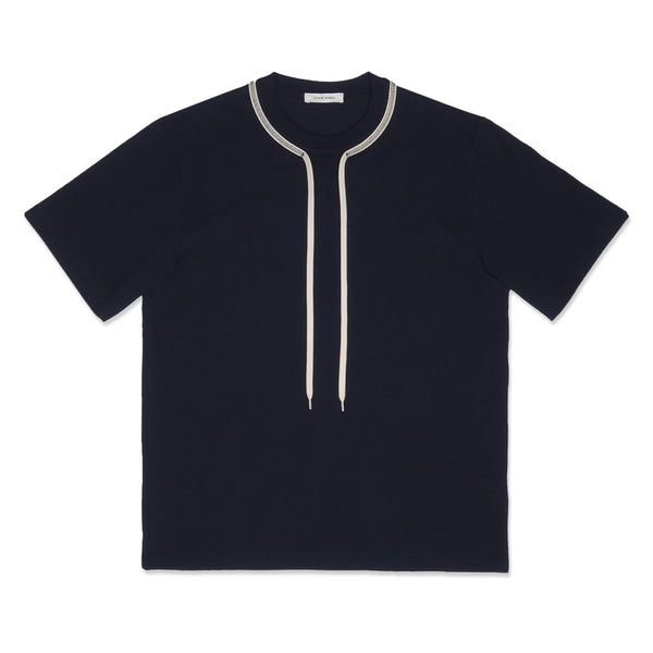 Craig Green - Men's Flatlock Lace T-Shirt - (Black/Cream)