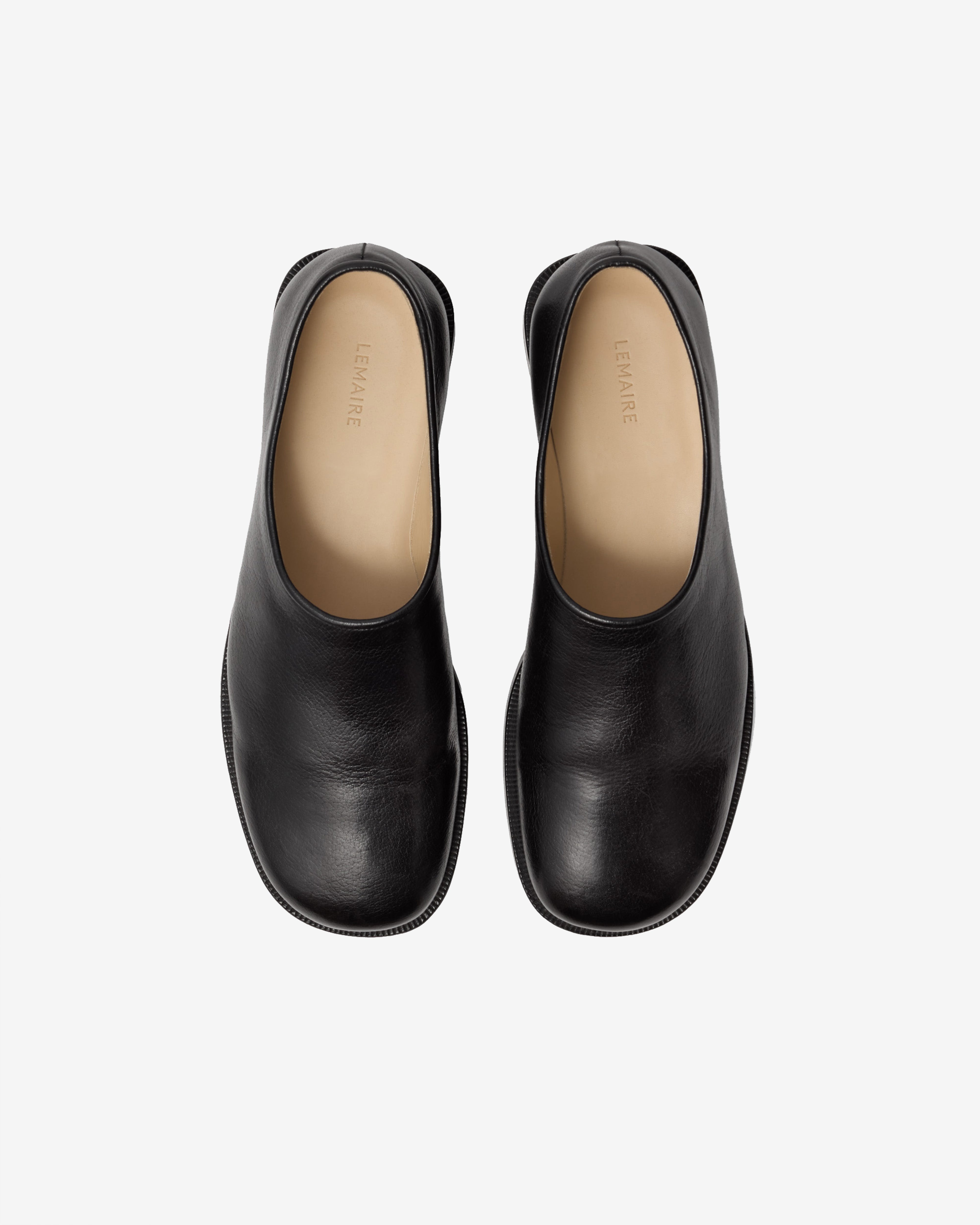 ￼￼2025SSルメール、LEMAIRE ANATOMIC SLIP ON 41 Lemaire: Men's Anatomic Slip On (Black) | DSMNY E-SHOP