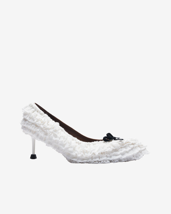 ShuShu/Tong - Women's Multi-Layer Lace Heels - (White)