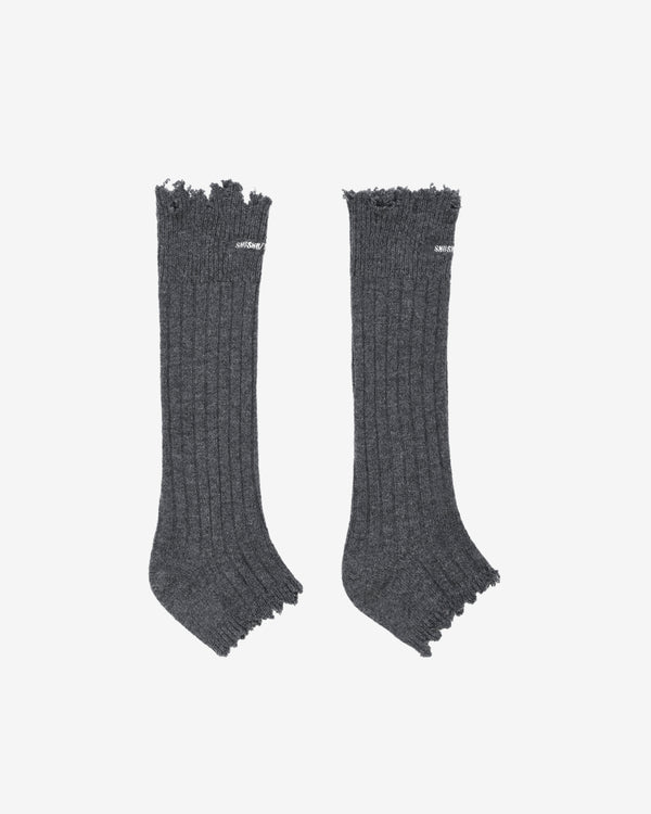 ShuShu/Tong - Women's Embroidered Logo Socks - (Grey)