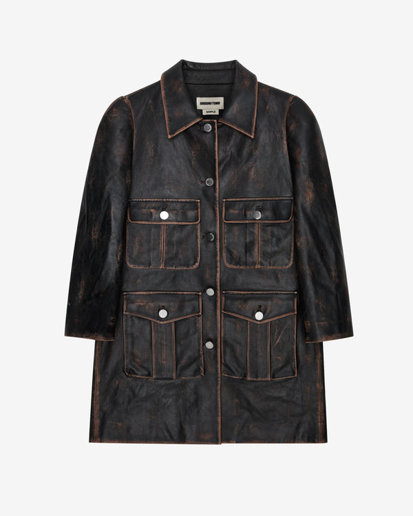 ShuShu/Tong - Women's Multi-Pocket Utility Jacket - (Dark Brown)