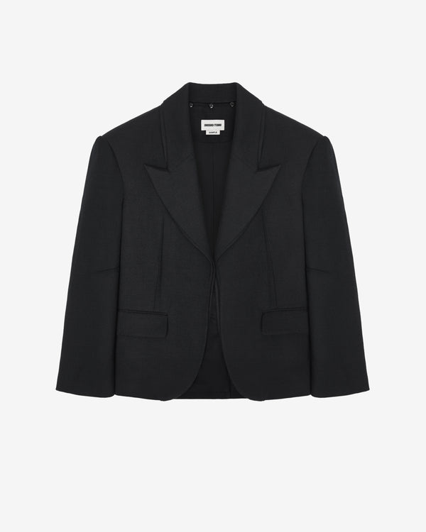 ShuShu/Tong - Women's Peak Lapel Oversized Blazer - (Navy Blue)