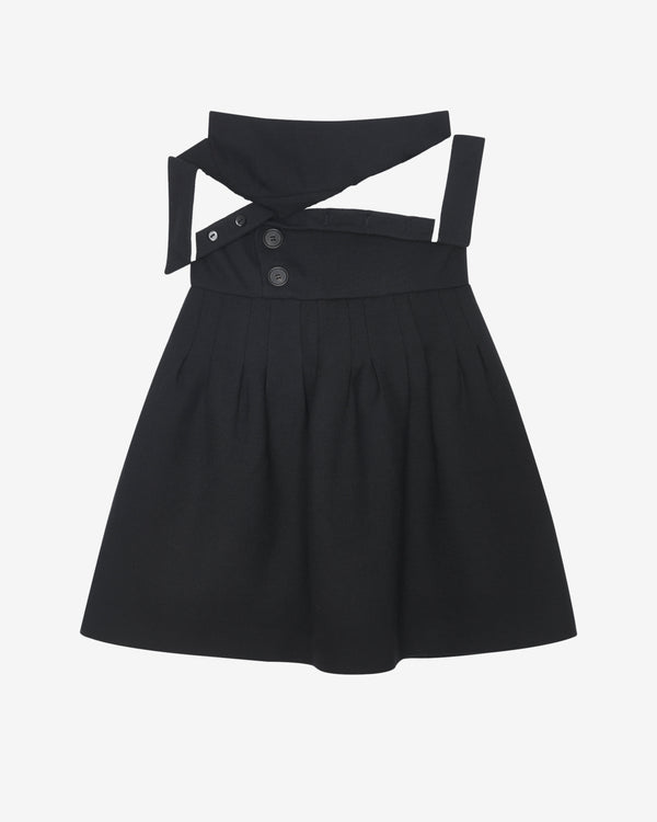 ShuShu/Tong - Women's Double Layer Bustier Mini Dress - (Navy Blue)