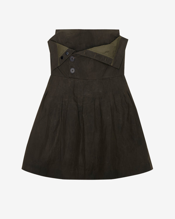 ShuShu/Tong - Women's Double Layer Bustier Mini Dress - (Green)