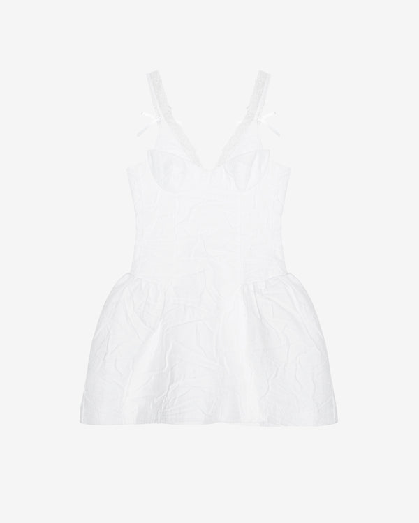ShuShu/Tong - Women's Lace Trim Bustier Dress - (White)