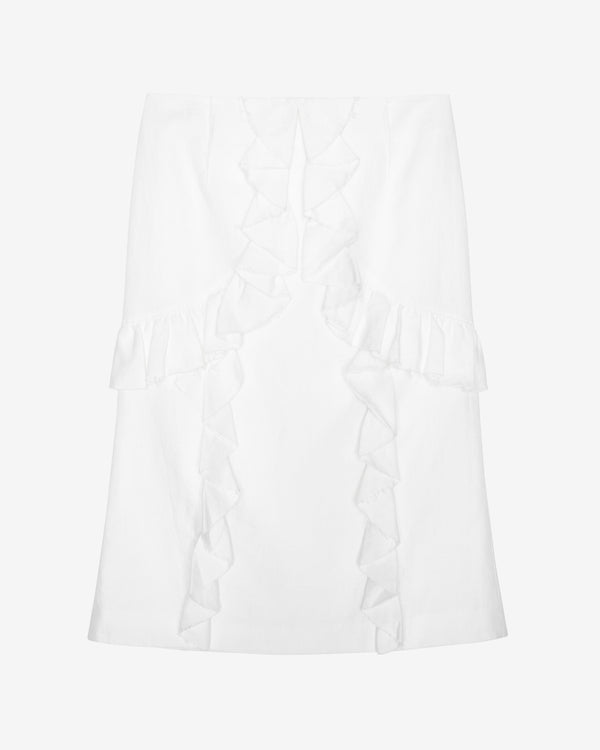 ShuShu/Tong - Women's Ruffle Hem Flared Skirt - (White)