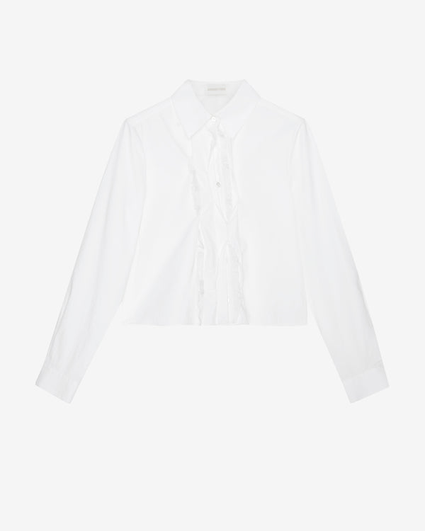 ShuShu/Tong - Women's Pintuck Placket Blouse - (White)