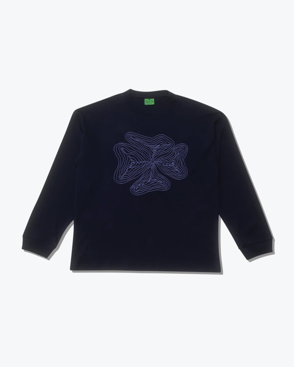 Small Talk Studio - Men's Infinite Poppy Long Sleeve T-Shirt - (Navy)