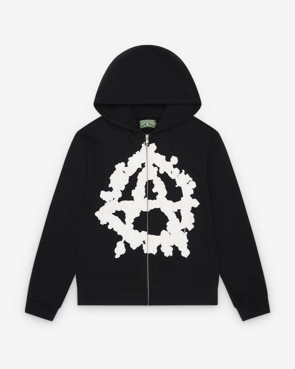 Denim Tears - Men's Anarchy Wreath Zip Hoodie - (Black)