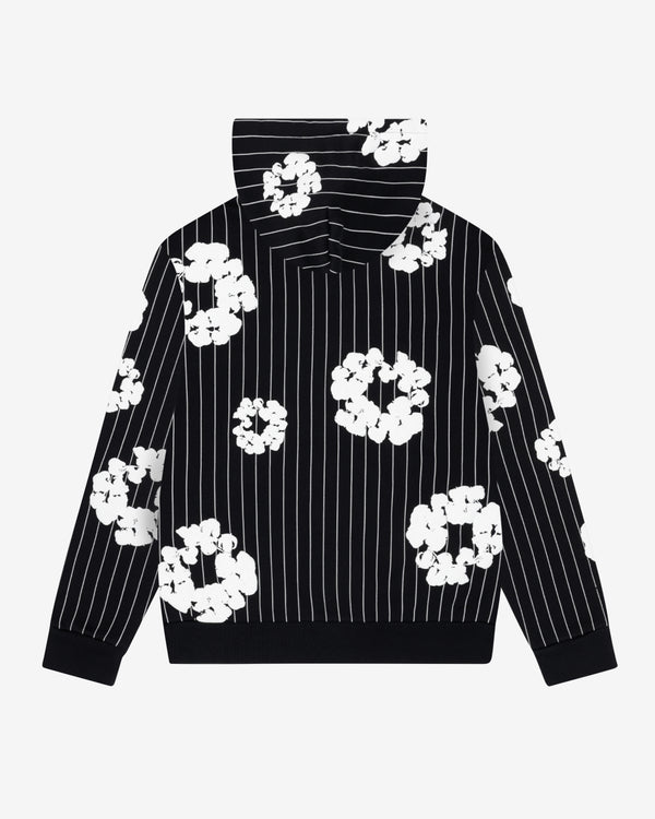 Denim Tears - Men's Pinstripe Wreath Zip Hoodie - (Black)