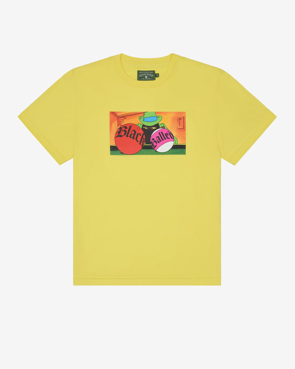 Denim Tears - Men's Black Balled Tee - (Yellow)