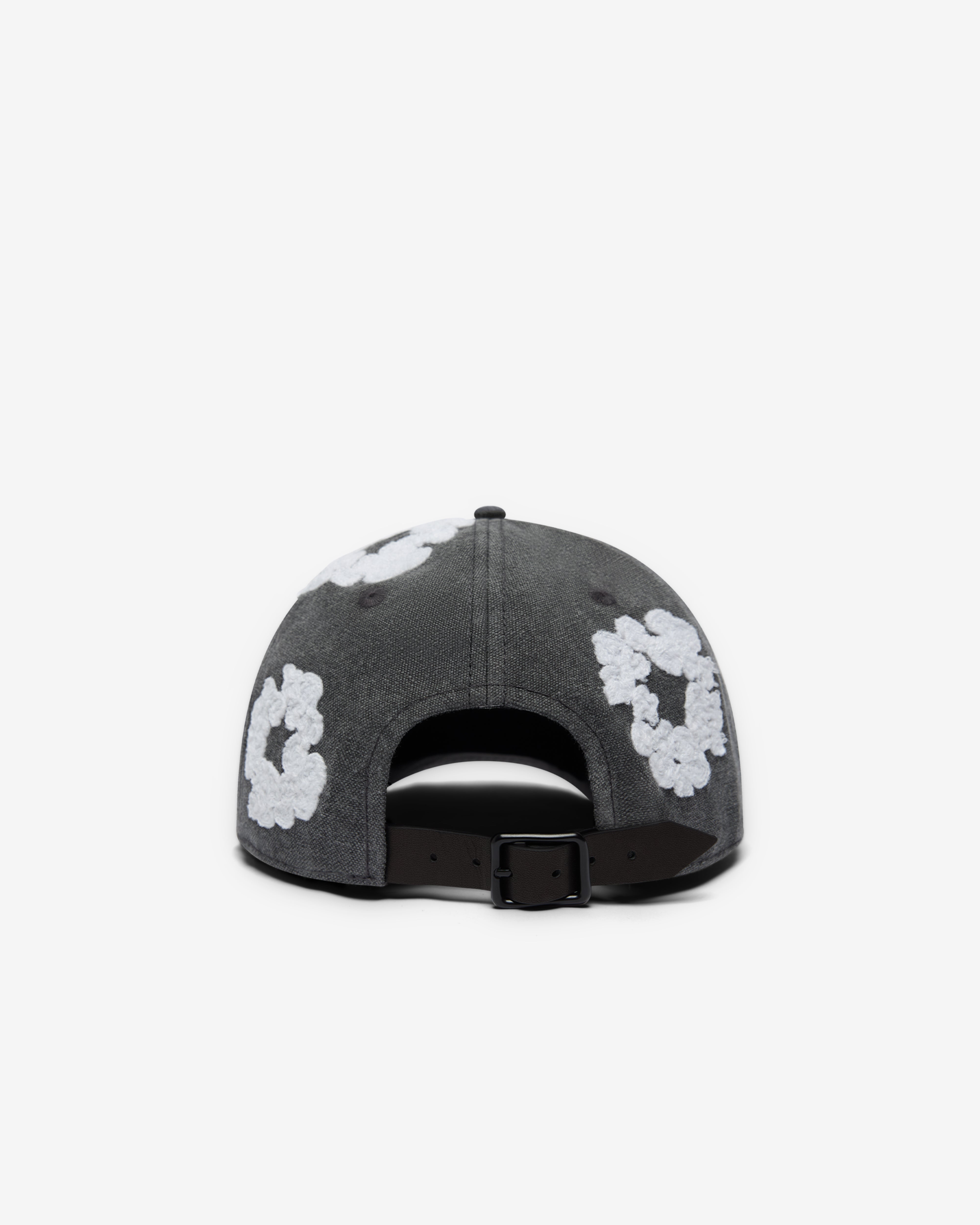 Denim Tears: Men's Cotton Wreath Garment Dyed Cap (Black) | DSMNY