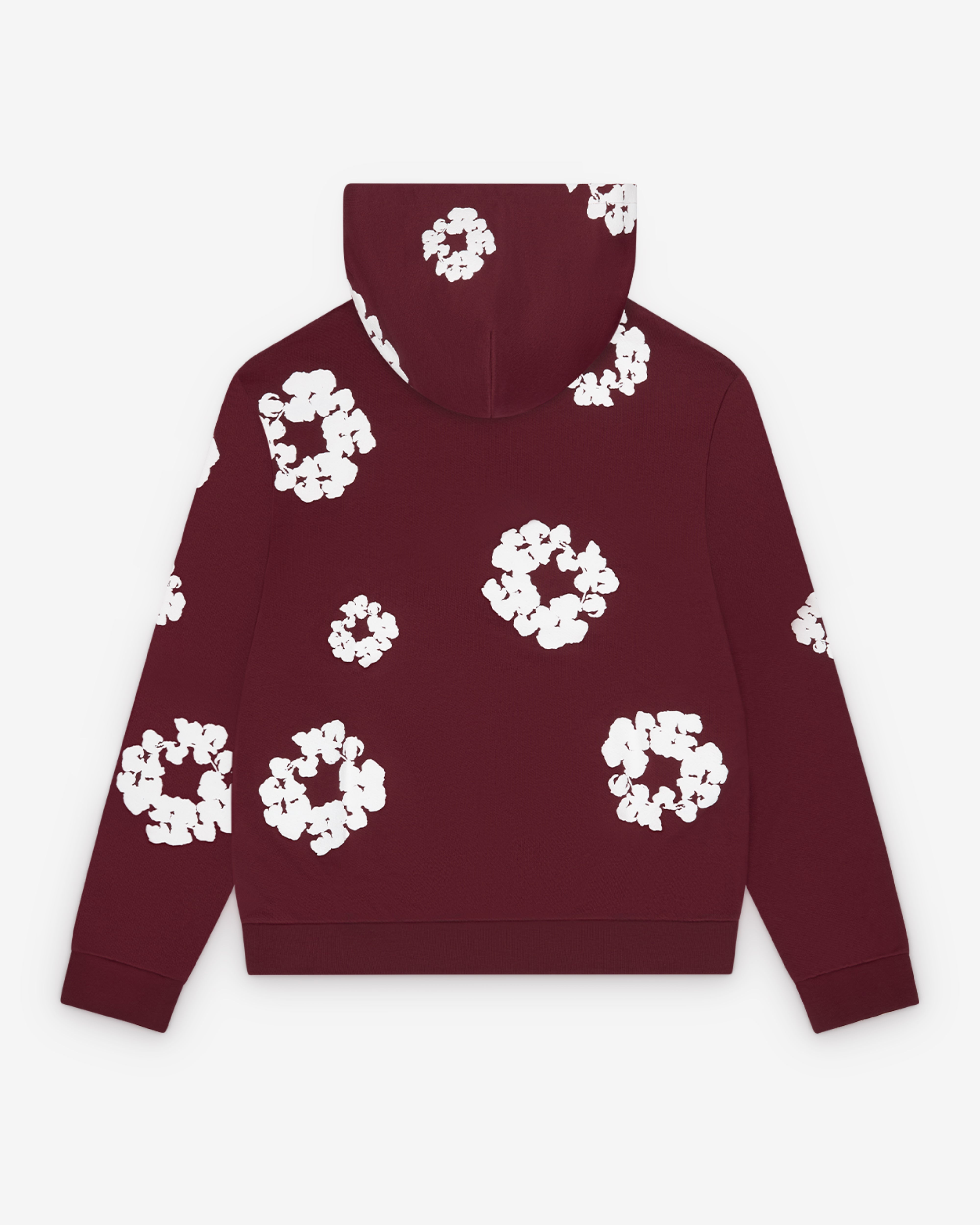 Denim Tears: Men's Cotton Wreath Hoodie (Burgundy) | DSMNY E-SHOP