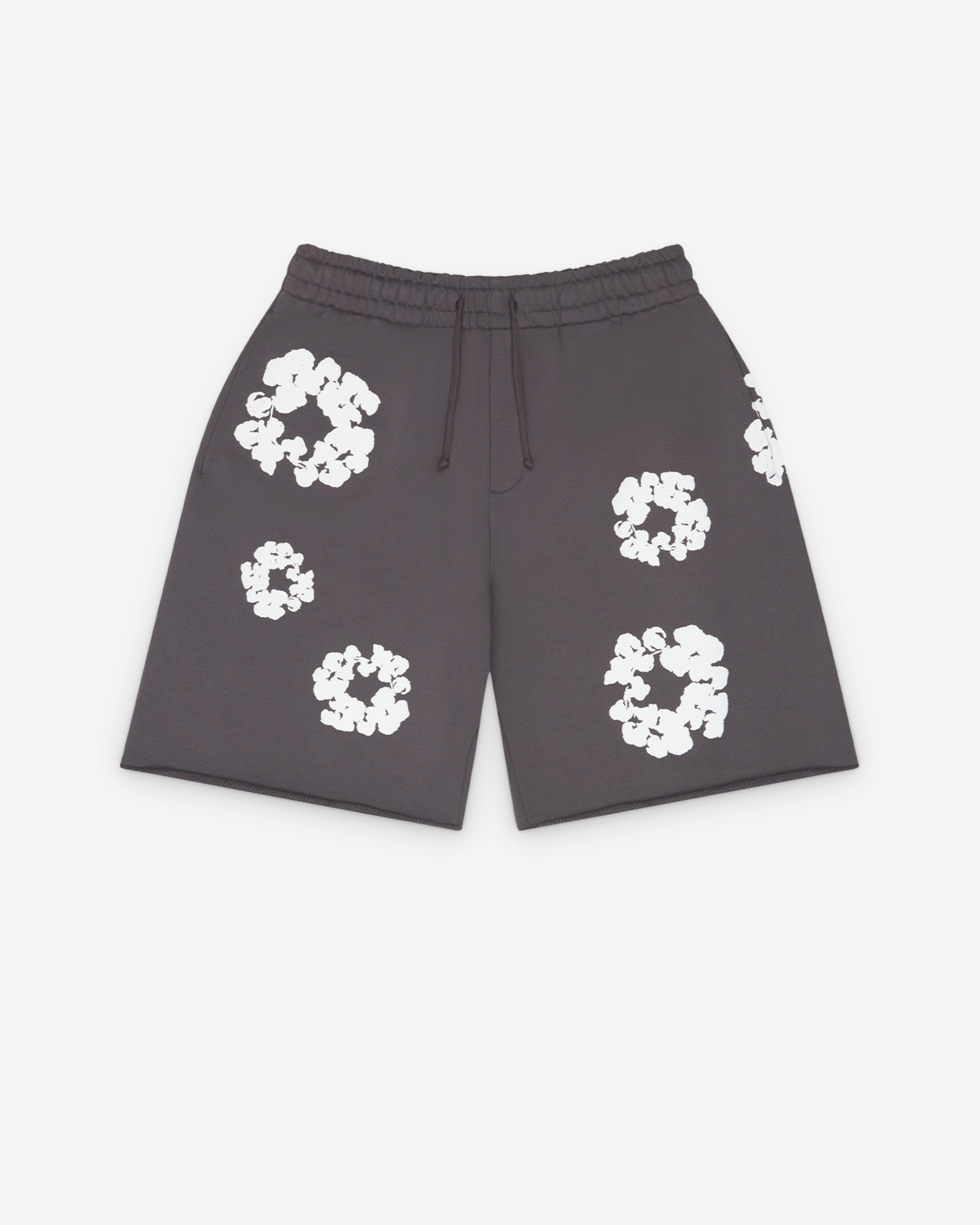Denim Tears: Men's Cotton Wreath Sweatshorts (Charcoal) | DSMNY E-SHOP