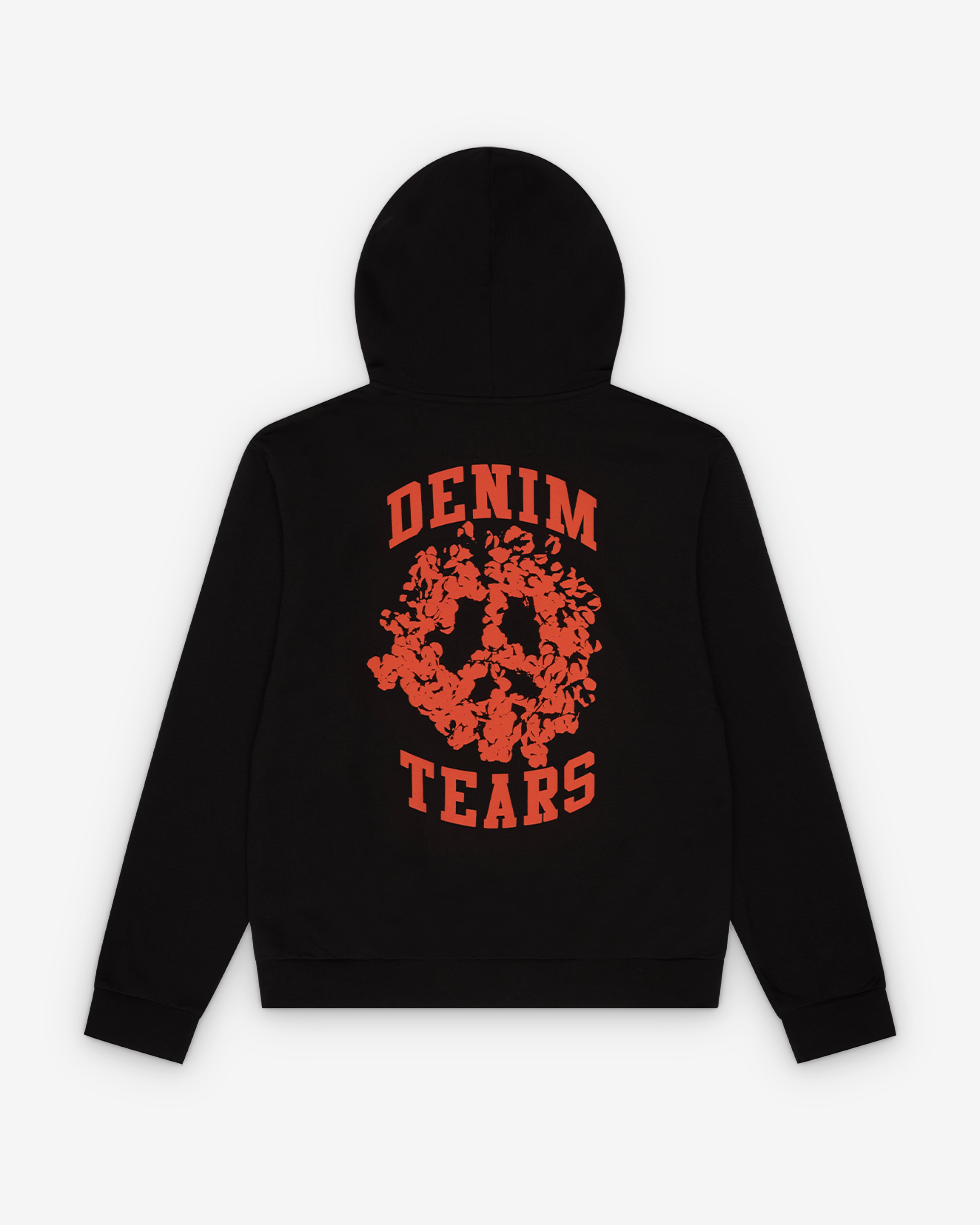 Denim Tears: Men's Denim University Zip Hoodie (Black/Orange