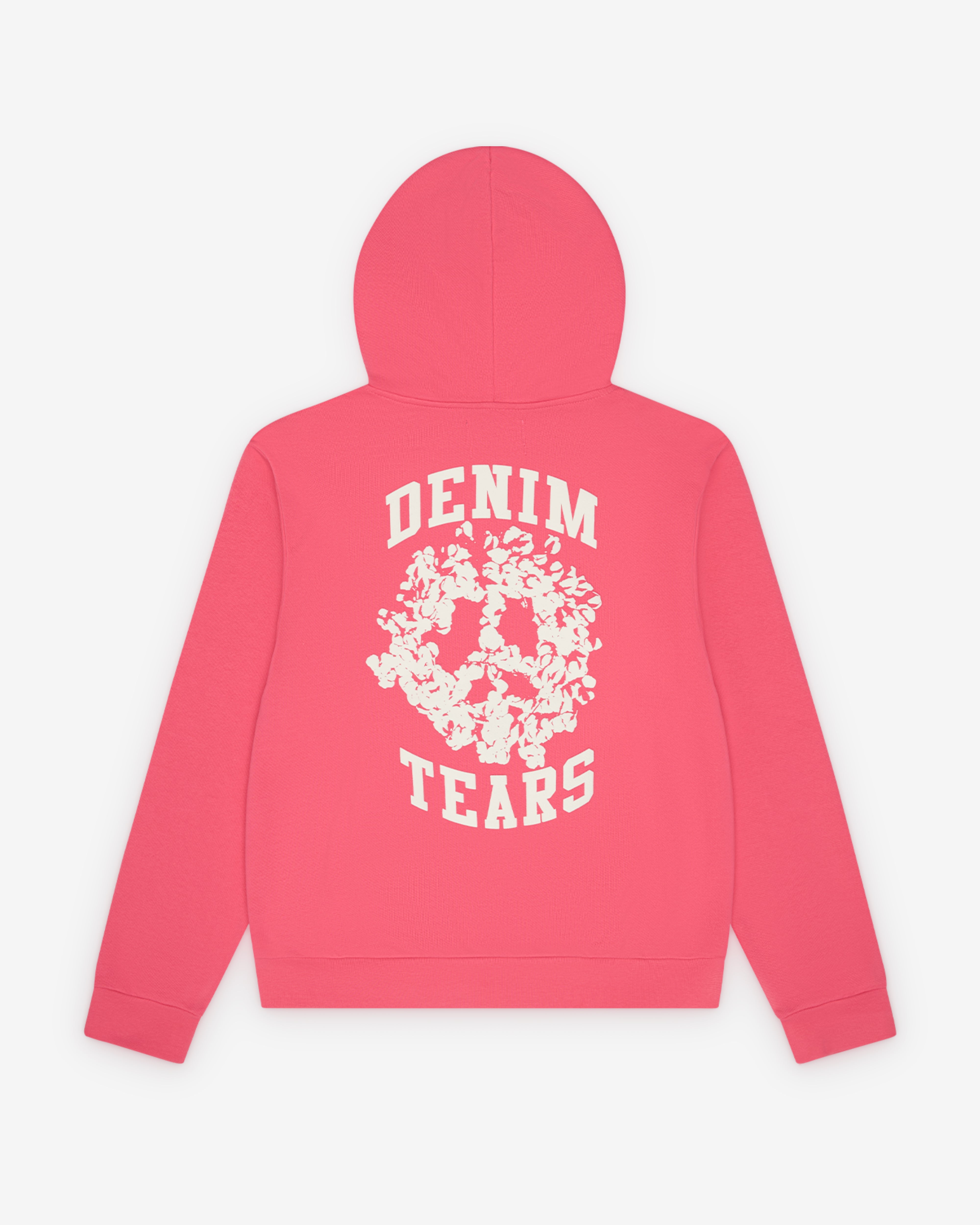 Denim Tears: Men's Denim University Zip Hoodie (Pink) | DSMNY E-SHOP