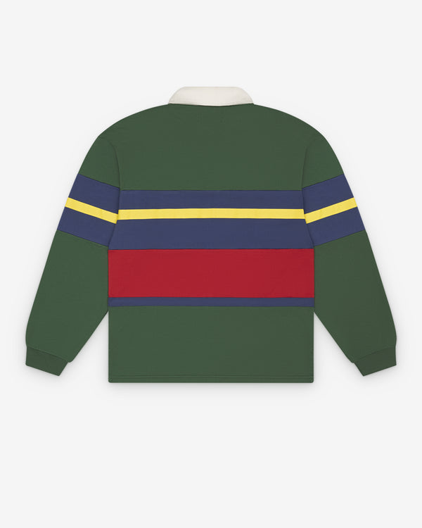 Denim Tears - Men's Long Sleeve Collegiate Rugby - (Green)