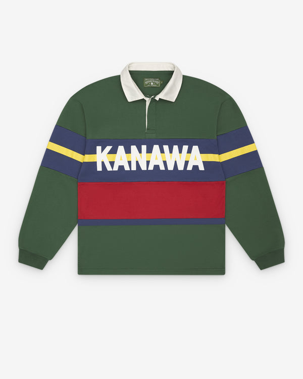 Denim Tears - Men's Long Sleeve Collegiate Rugby - (Green)