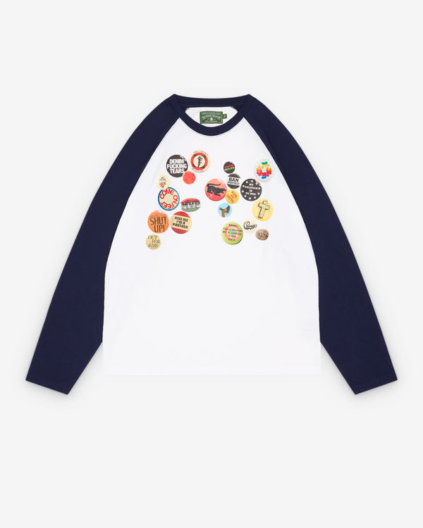 Denim Tears - Men's Raglan Long Sleeve T-Shirt - (White)