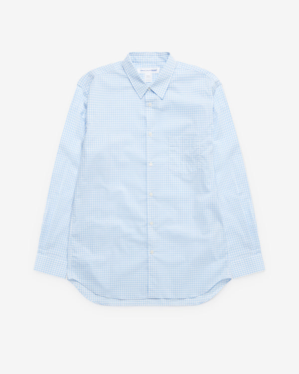 CDG Shirt Forever - Men's Classic Fit Checked Shirt - (Blue)