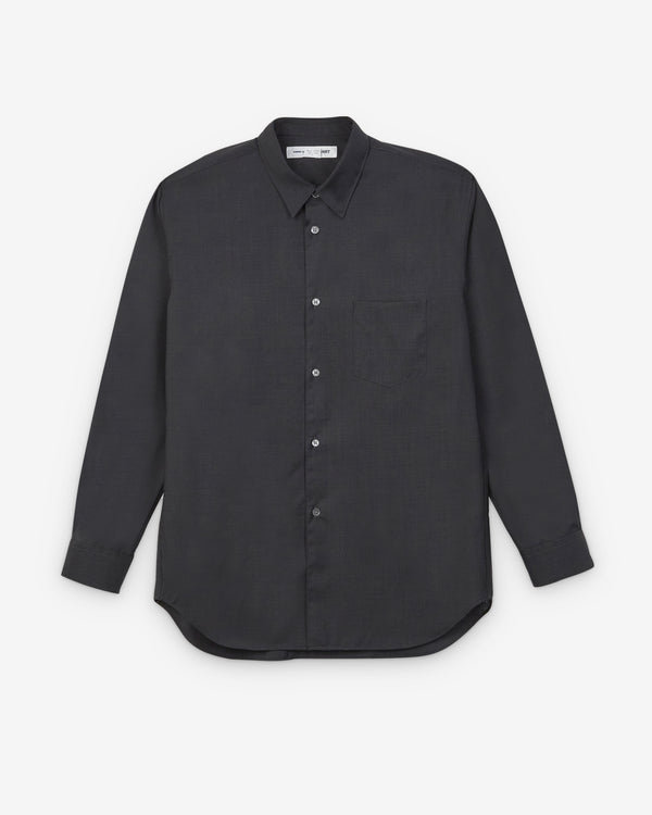 CDG Shirt Forever - Men's Classic Wool Shirt - (Medium Grey)
