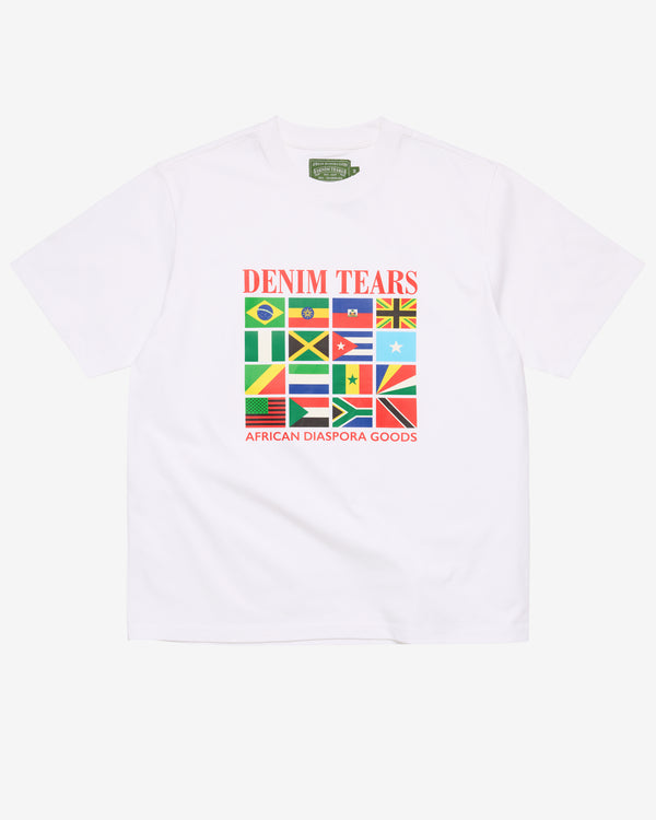 Denim Tears - Men's Flag Logo SS Tee - (White)