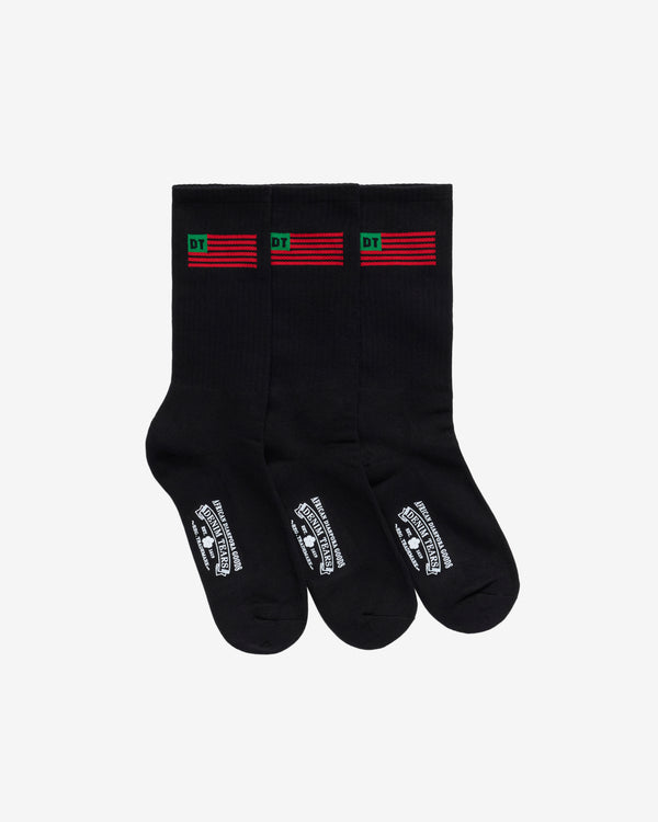 Denim Tears - Men's Flag Socks 3-Pack - (Black)