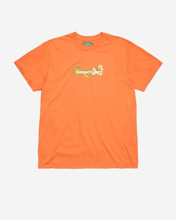 Denim Tears - Men's Floral Short Sleeve Tee - (Orange)