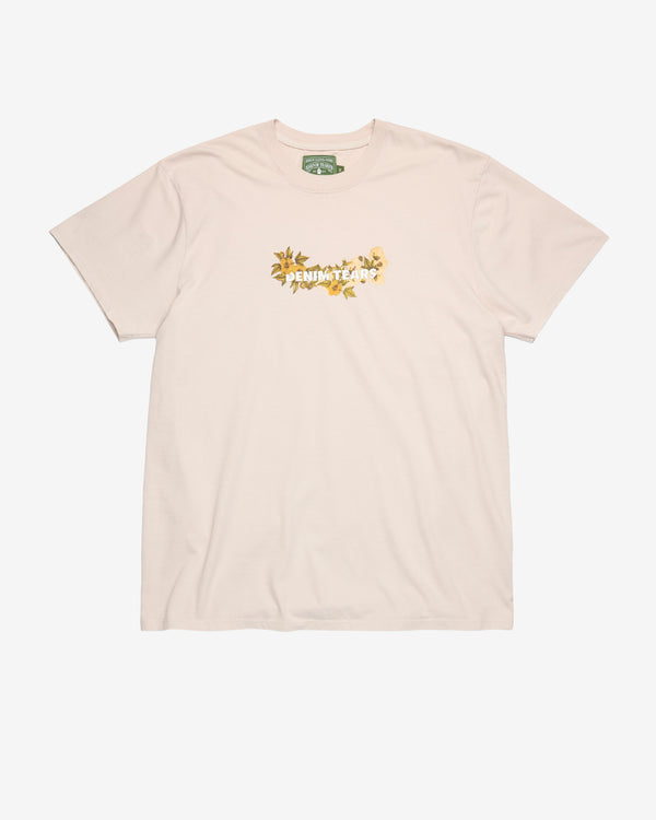 Denim Tears - Men's Floral Short Sleeve Tee - (Tan)
