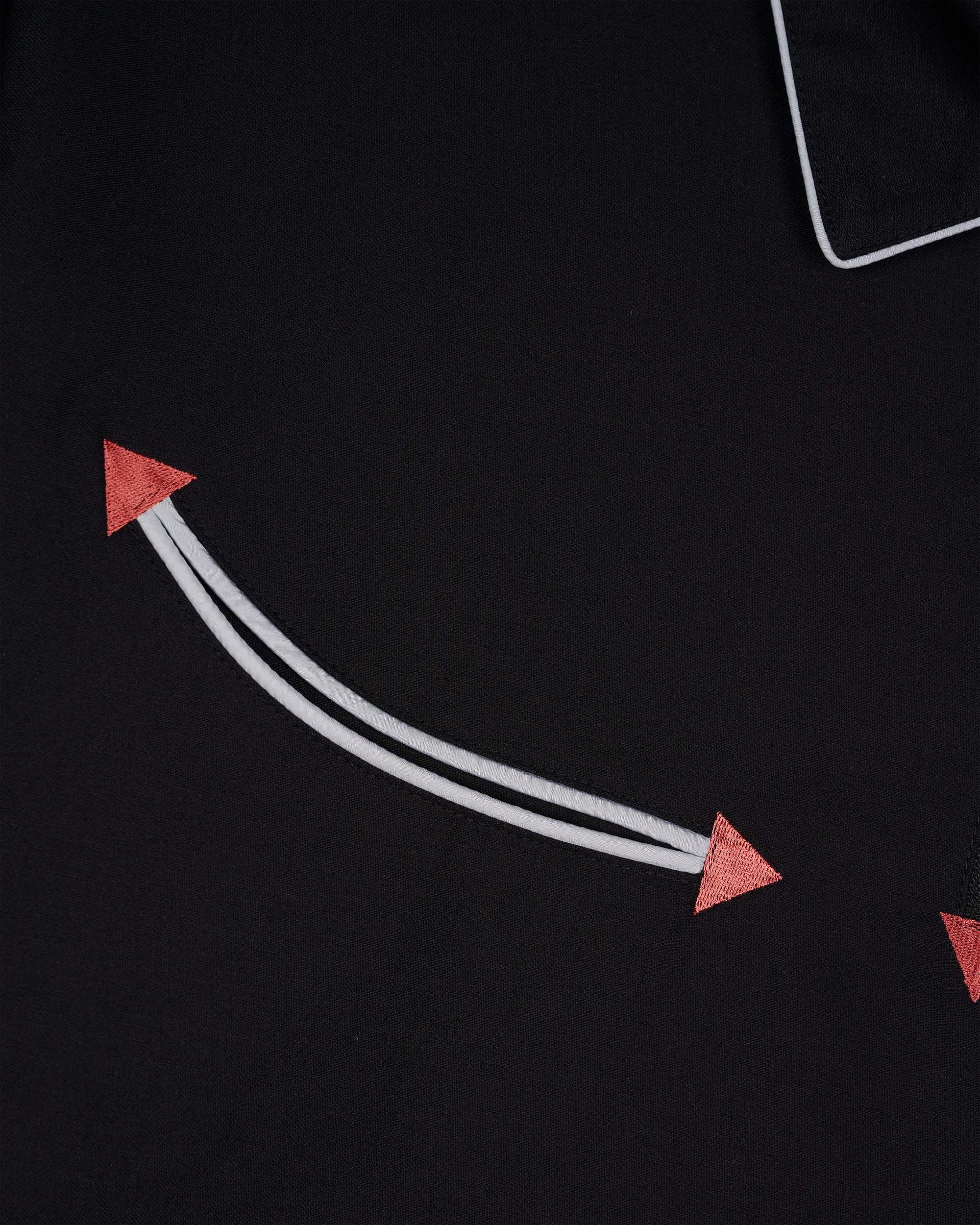 Brain Dead - Men's Flying Tiger Short Sleeve Western Shirt - (Black) view 3, Click to Zoom in