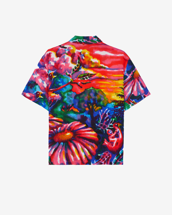 Brain Dead - Men's Forgotten Forest Short Sleeve Shirt - (Red)