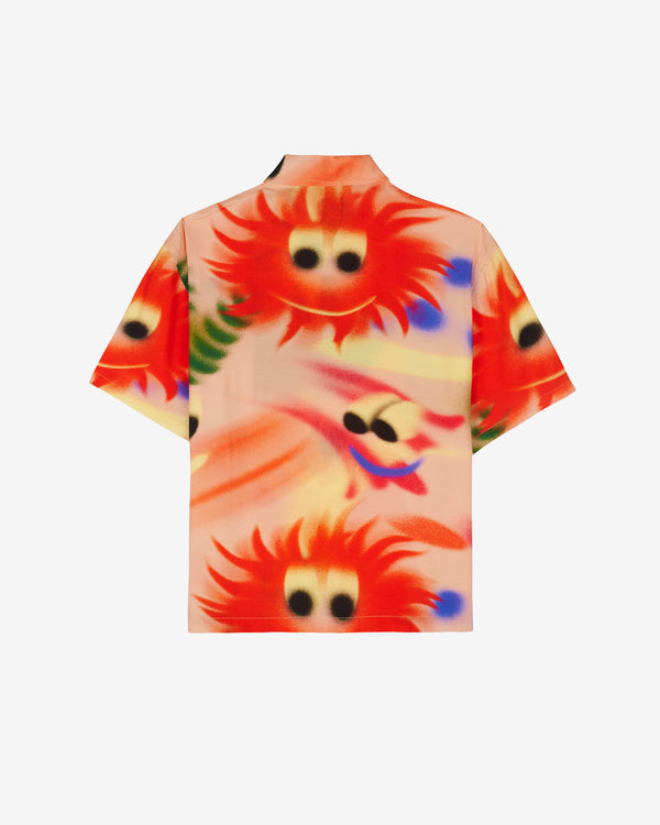 Brain Dead - Men's Fuzzy Friends Short Sleeve Shirt - (Pink)