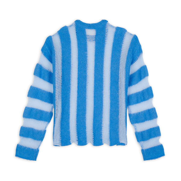 Brain Dead - Men's Fuzzy Threadbare Sweater - (Light Blue)