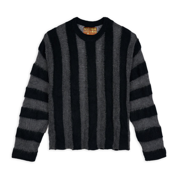 Brain Dead - Men's Fuzzy Threadbare Sweater - (Black)