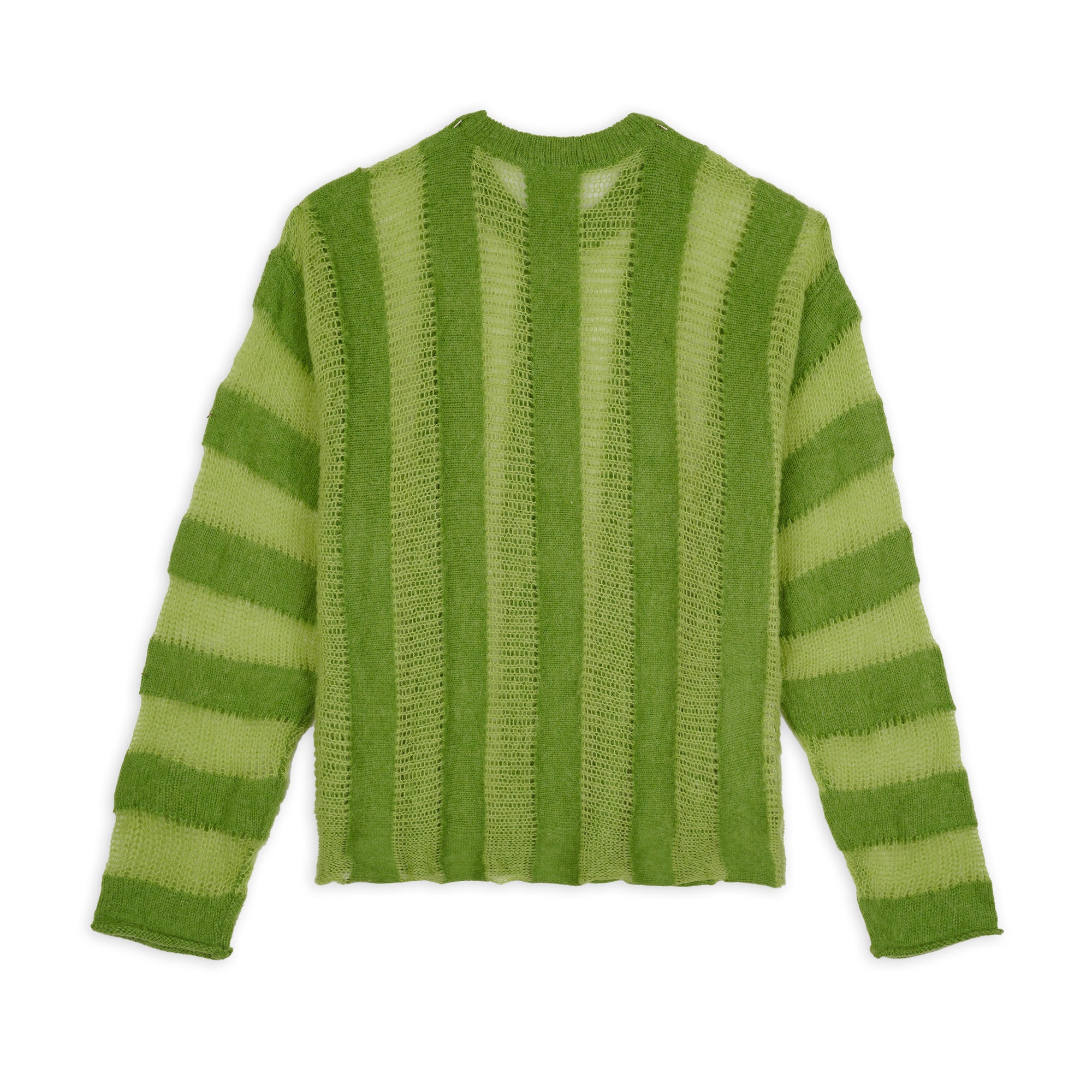 Brain Dead - Men's Fuzzy Threadbare Sweater - (Green) view 2