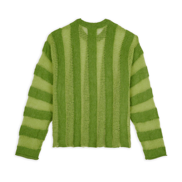 Brain Dead - Men's Fuzzy Threadbare Sweater - (Green)