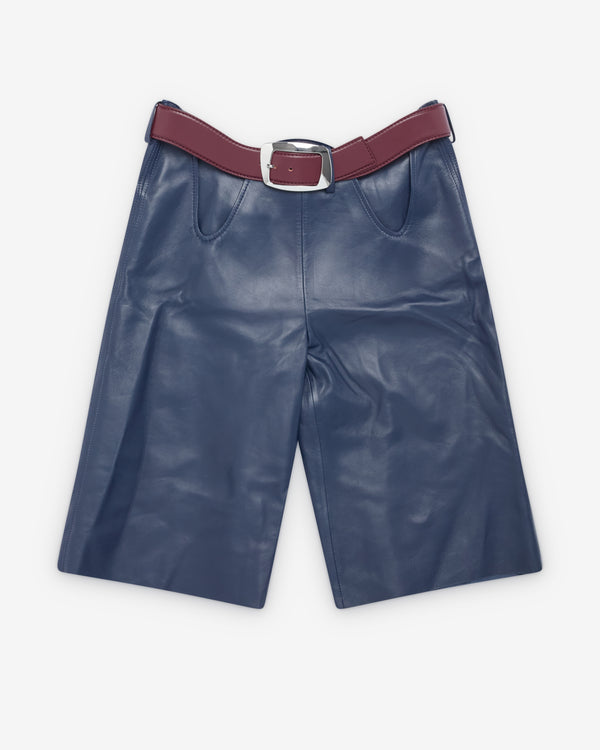 Jean Paul Gaultier - Women's Leather Bermuda - (Navy)