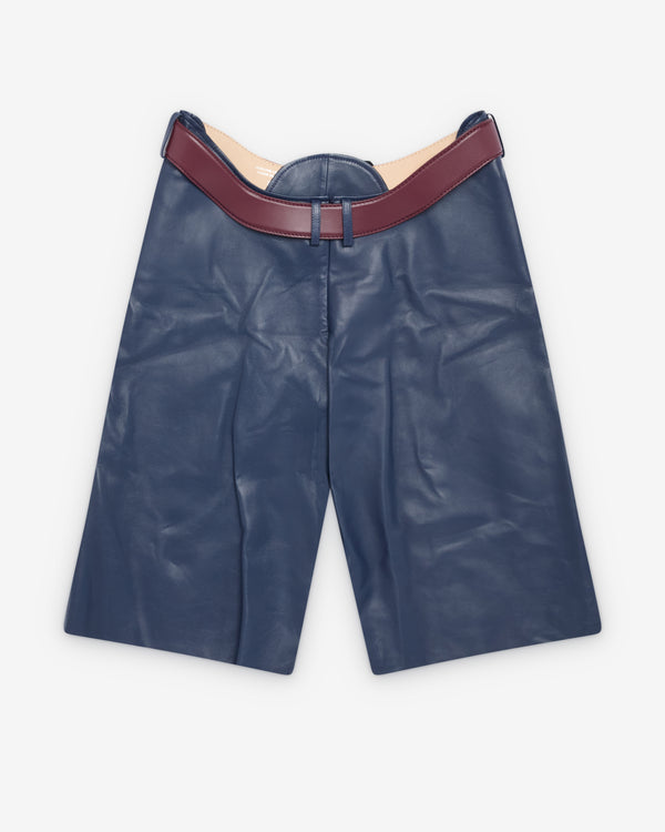 Jean Paul Gaultier - Women's Leather Bermuda - (Navy)
