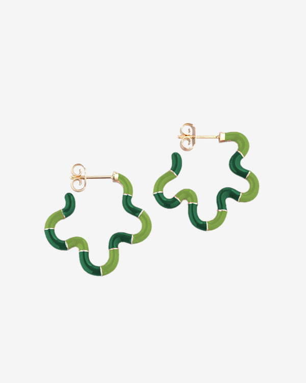 Bea Bongiasca - Women's 2 Tone Flower Earrings - (Pistachio)