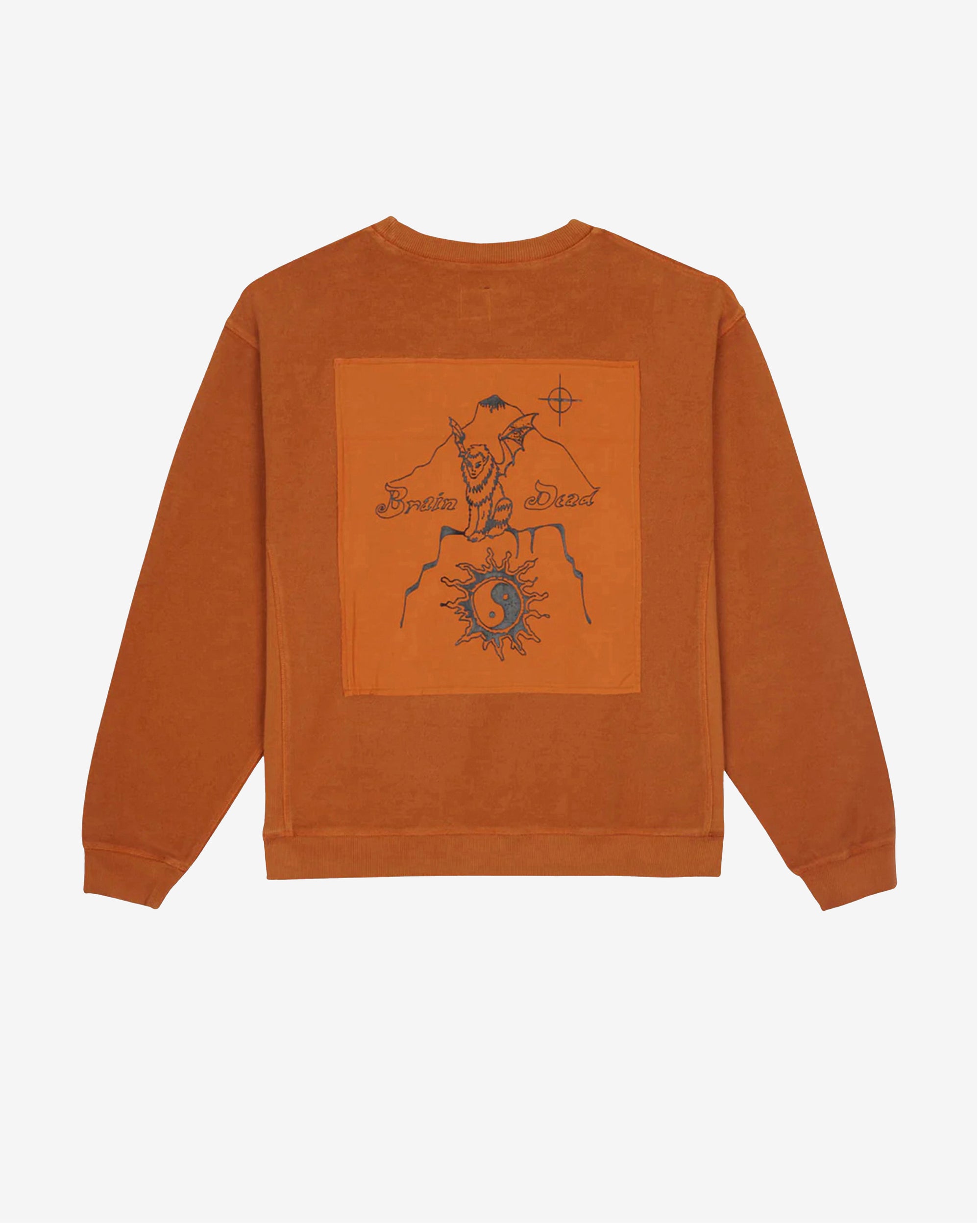 Brain Dead - Men's Gargoyle Crewneck - (Light Brown) view 2, Click to Zoom in