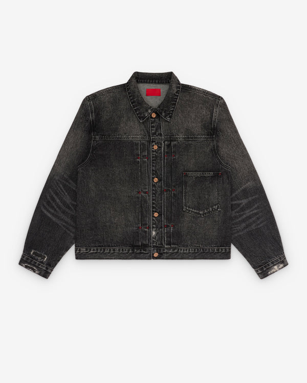 Fugazi - Men's Good Jean Jacket - (Washed Black)