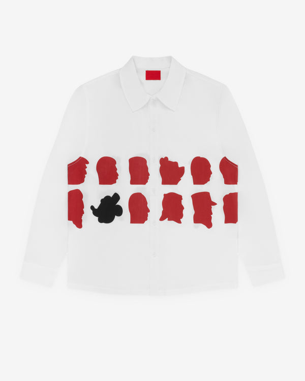 Fugazi - Men's Guess Who Button Up - (White)