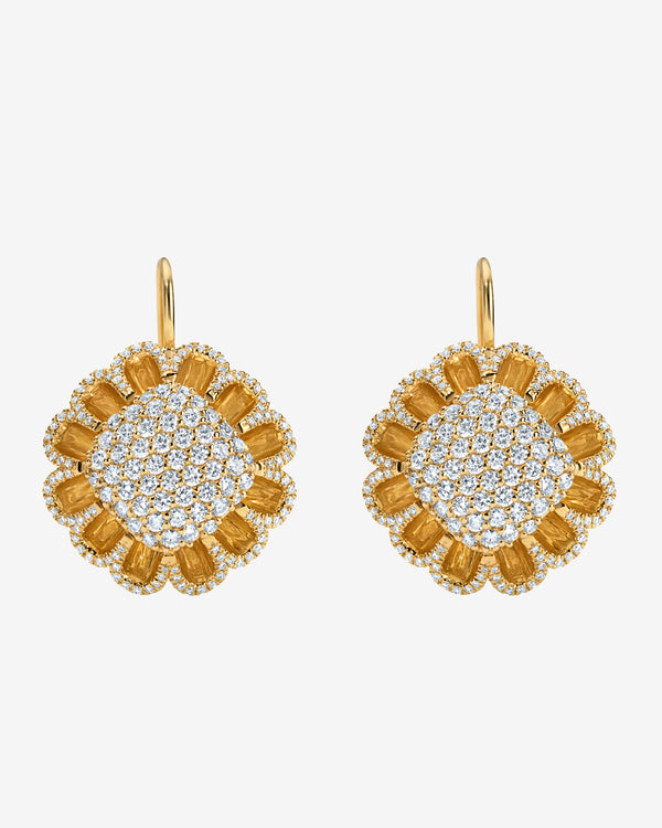 Mindi Mond - Women's Floating Hues All Diamond Classic Drop Earrings - (Yellow Gold)