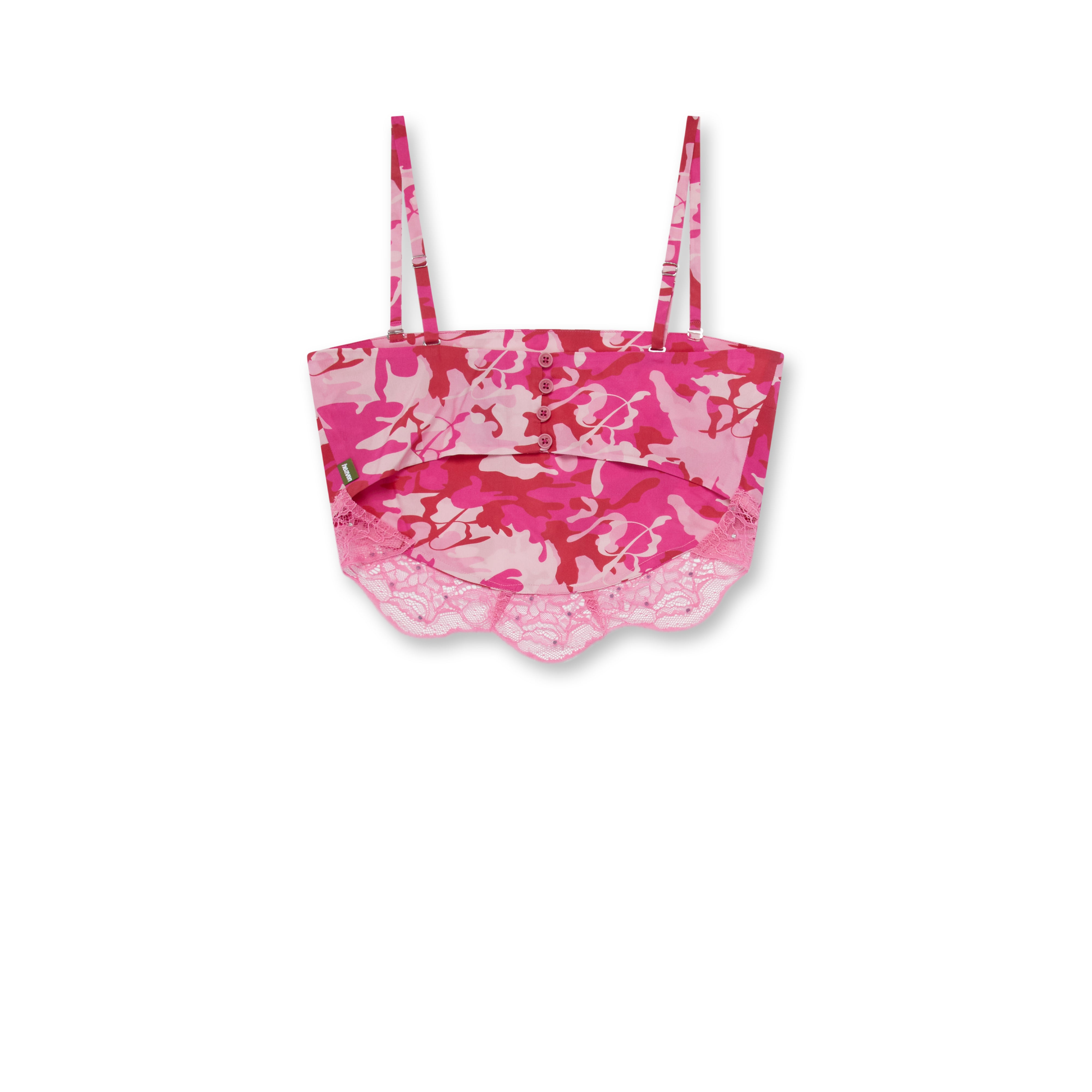 Blumarine by Marc Jacobs - Women's Pink Camo Bandana Lace Top - (Pink Multi)