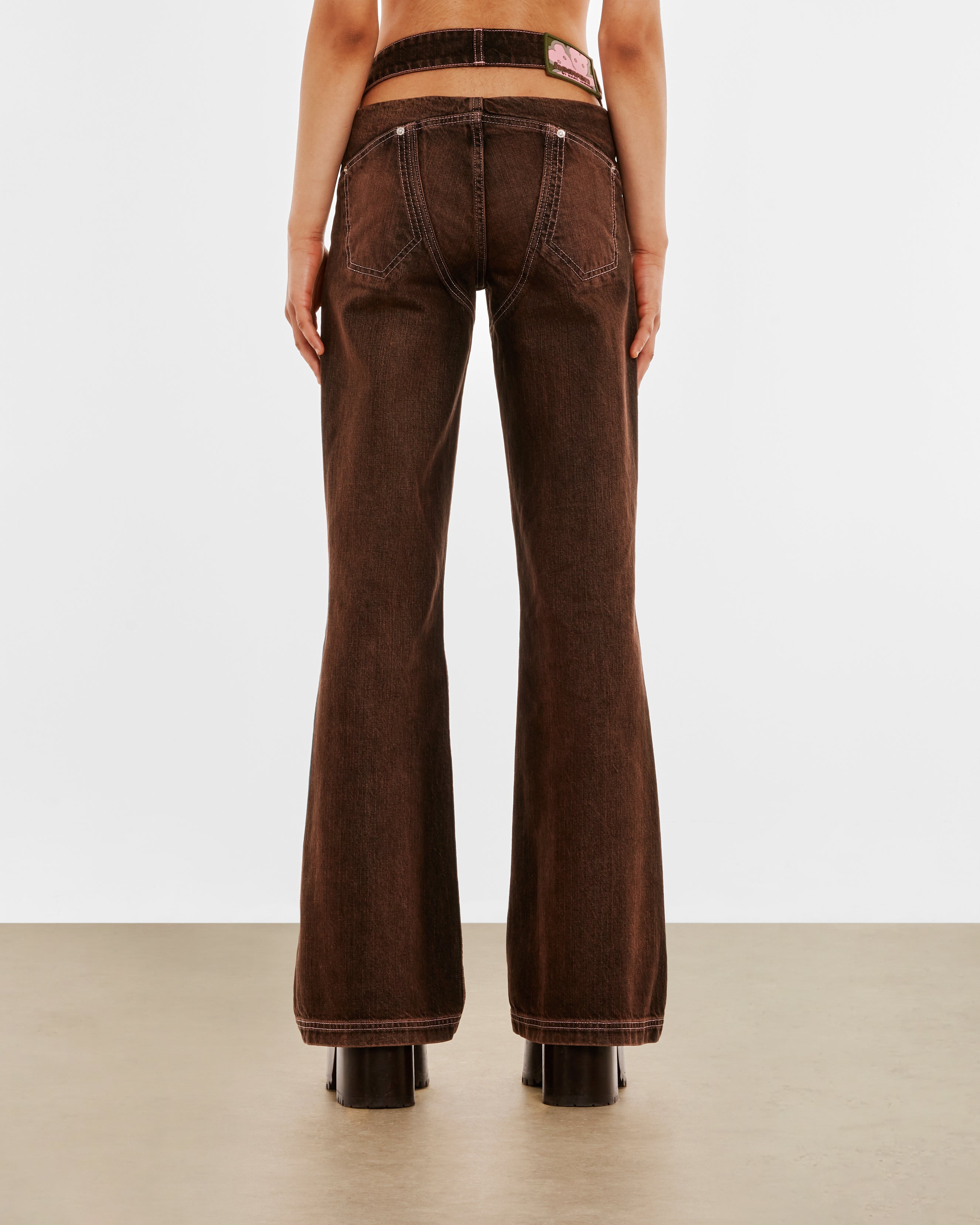 Heaven By Marc Jacobs - Women's Detached Waistband Flare Jeans - (Brown)